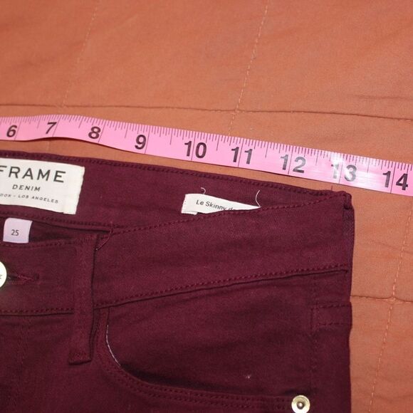 Frame Mid Rise Le Skinny de Jeanne Jean women Size 25 - Picture 11 of 13